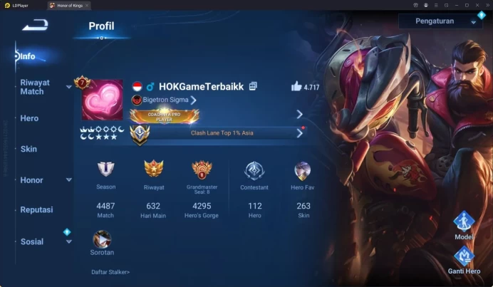 HOK Global 112H 263S | Top Clash T35 | Flawless Xiao Qiao | Myth Guan Yu | 5 LGD 3 LTD 3 SXD | JJK Biron | Bless Ukyo | HOK252B