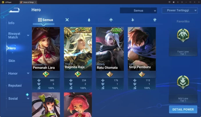 HOK Global 44H 40S | KIC Luna | SXD Hou Yi | LGD Consort Yu | Promise Arli | Kingsdeed Mengki | Full SS HOK264B