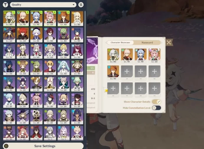 Asia |AR 55|5 Limited+4(*5Weapon)|NahidaC2,Varesa,Ganyu,Kazuha,Childe,Etc|Mc Female|TakeMail|Check(GI6190)