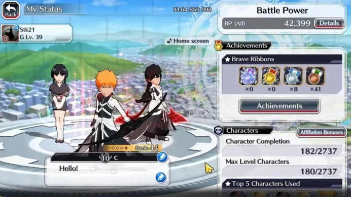 [GLOBAL]6K Orbs+Fresh All Story|2 Renewed Ichigo,TYBW Nemu, Renewed Aizen,Brave Genryusai,Etc|CE ON|Klab ID|(BBS2633)