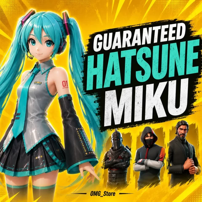 HATSUNE MIKU GUARANTEED | CHANCES TO GET: BLACK KNIGHT+IKONIK+RENEGADE RAIDER+TAKE THE L+TRAVIS SCOTT | FULL ACCESS | INSTANT DELIVERY
