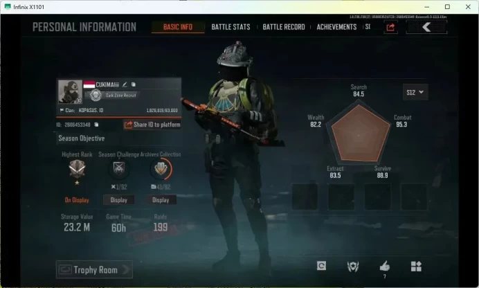 MOBILE Lvl 30 |SV 23,2M|CV 14,6M|MORE SKIN,DECREE LR AR1,B MACHETE MORE DETAIL CEK AB297B
