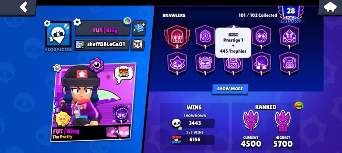 BS587 Trophies 68396 Brawlers 101 Primes 28