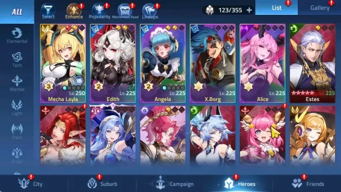 Server 70xxx lvl 107 | Hero 123 | 1 Hero UR | 5 Hero Awakend | VIP8 | Power 13535K RA131B