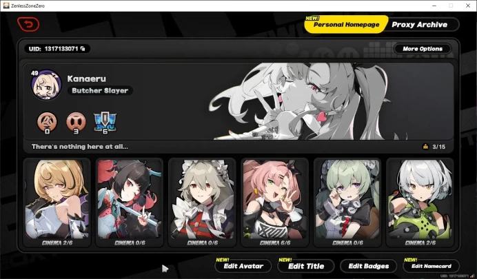 [ASIA] Lvl 49 | Yidhari + Sign | Nangong Yu | Soldier 11 | Full Detail Cek SS ZZZ14B