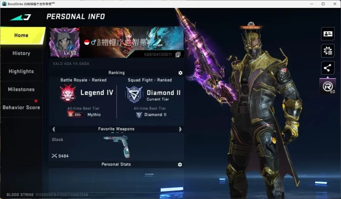 ASIA | EVO UMP45 | 2 Mele | 3 Eternal (Chainblade, QBZ95, Kraken) | Many Skin Ultra | Many Skin Legendary | BS4682B