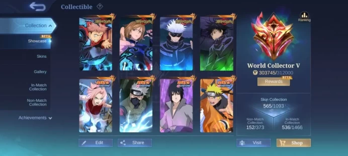 ML15//Mythical Immortal Level 103 Winrate 53% 132 Heroes 565 Skins