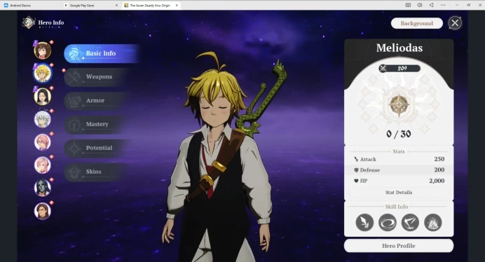 SEA | Lv2 Starter | 3 SSR | Meliodas, Elaine. Guila | LogNetmarble | Take Email Check SS RA192B