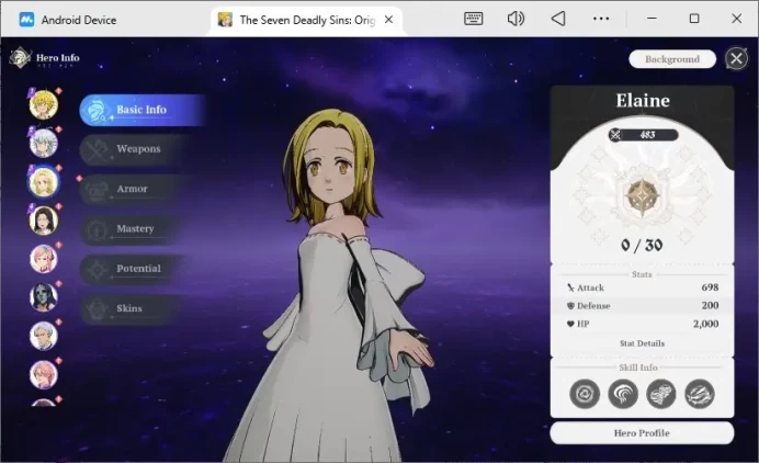 EUROPE | Lv2 FreshStory | 3 SSR Meliodas, Elaine, Guila + SSR Selector Ticked and 7 SR | LogNetmarble Check SS RA318B
