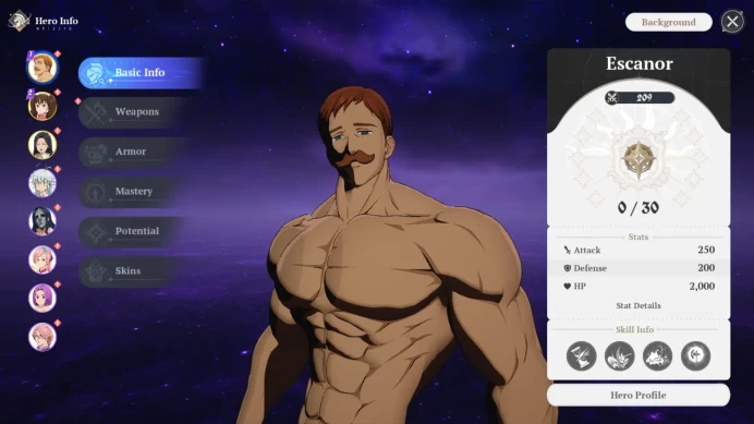 EUROPE|Fresh Starter Lvl 2|3 SSR| Escanor, Diane, Guila +2 SSR Selector & 5 SR | Act 1 Story |Log Netmarble|Take Email|RA590B