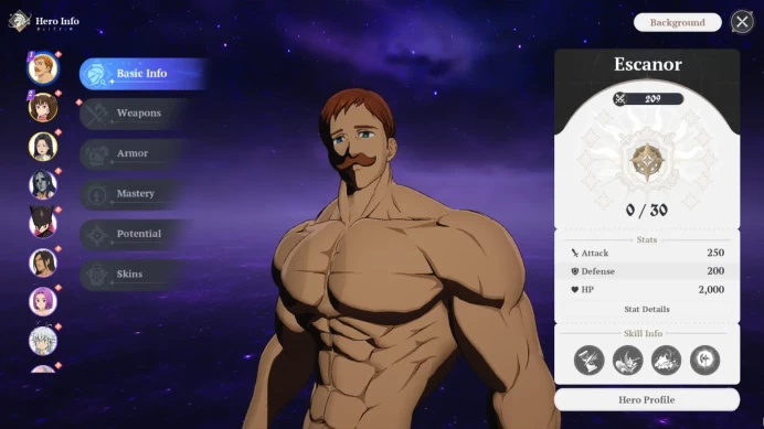EUROPE|Fresh Starter Lvl 2|3 SSR| Escanor, Diane, Guila +2 SSR Selector & 6 SR | Act 1 Story |Log Netmarble|Take Email|RA591B