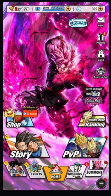 Lvl 150|17,8M Total Power|2LR|SSR Goku Black,Badrock,Etc|RA631B