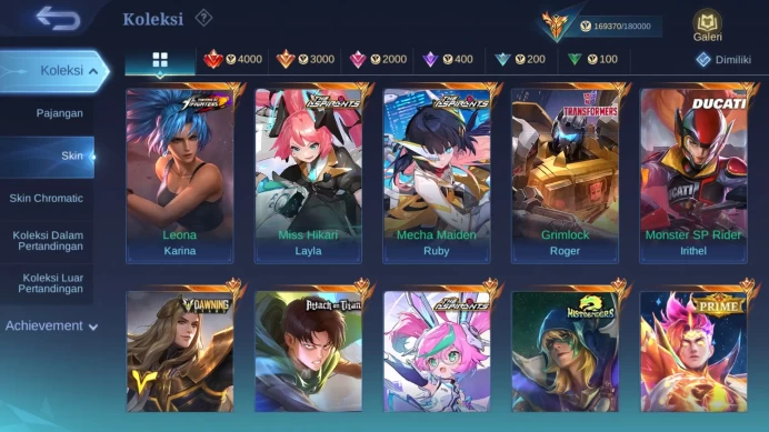 Hero 128 | Skin 404 | Legend Gusion, Lunox | Dawning Lancelot | Aspir Layla, Ruby, Change | 11.11 Nolan, Wanwan | CC YSS ML1071B