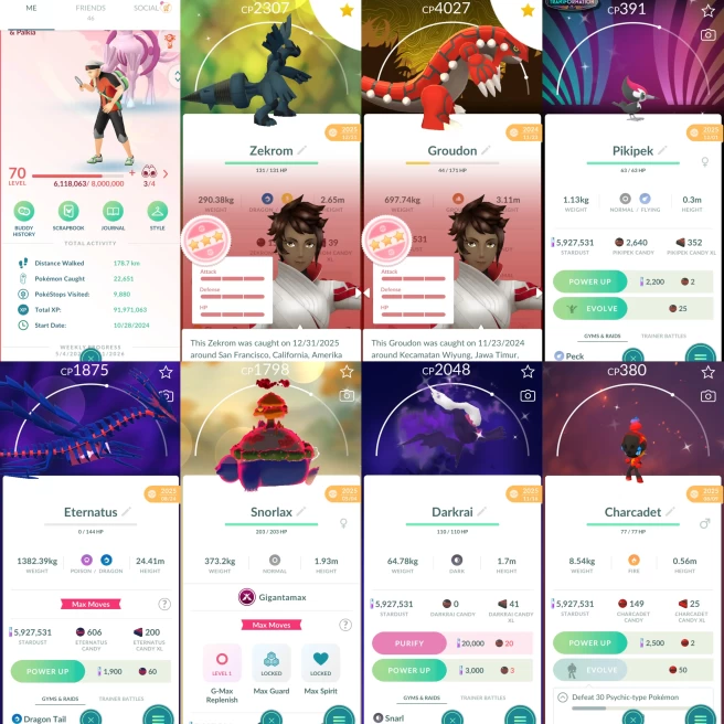 2219 Level 70 Eternatus SHUNDO Zekrom SHUNDO Regice SHUNDO Mesprit Darkrai100