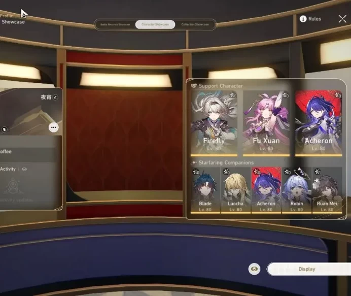 Asia|TL 68|10 Limited|Acheron+Sign,Yao Guang,Robin,Firefly,Sparkle,Luocha,Dante,Dr Ratio,Archer|MC Female|Take Mail|(HSR6774)