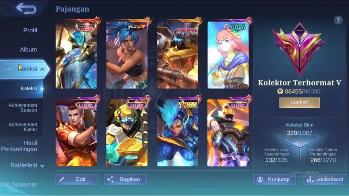 Hero 130 | skin 329 | Legend Gord, Clouds Kagura, Luckybox Chou Gatot Johnson ML007B