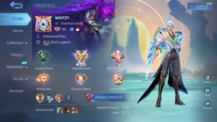 Hero 131 | Skin 327 | Legend Gusion | 11.11 Hayabusa | Aspirants Change | CC Natan Wanwan Harley | Luckybox Selena Lance ML042B