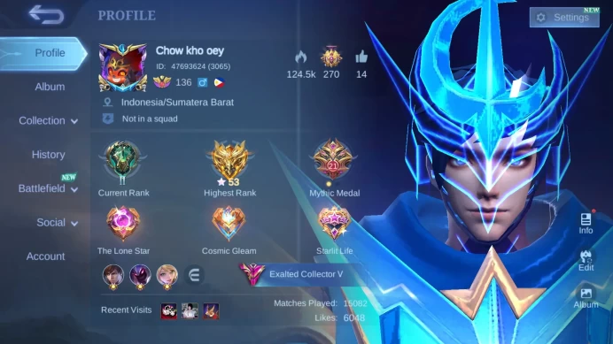 Hero 131|Skin 363|Legend Gusion|KOF Karina|Luckybox Eudora Uranus|Epic Alice Lance|Sparkle Fredrinn ML078B