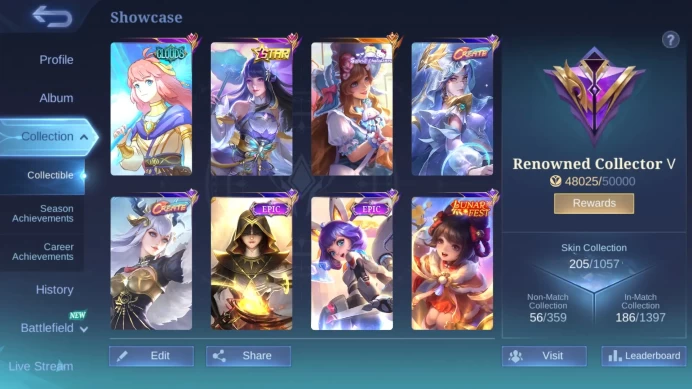 Hero 67|Skin 205|Clouds Kagura|Annual Kagura|Create Luo Yi Odette|Sanrio Floryn|Lunar Chang'e|Epic Lunox Nana Chang'e ML087B