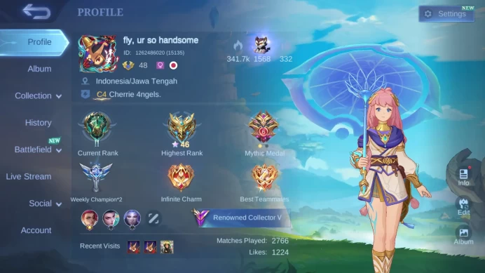 Hero 67|Skin 205|Clouds Kagura|Annual Kagura|Create Luo Yi Odette|Sanrio Floryn|Lunar Chang'e|Epic Lunox Nana Chang'e ML087B