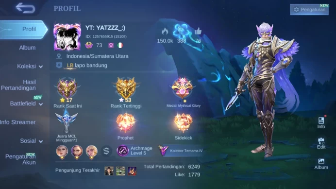 Hero 127|Skin 205|CC GS|Prime Yu Zhong|Luckybox Alice|Saint Seiya Badang|Dtamer Ling|Epic YSS Lancelot|Lightborn Granger ML103B