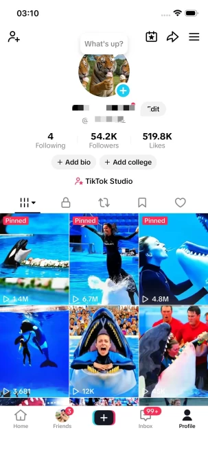 Instanly Delivery/USA Monetized 54K Real Followers+510K Real Likes Account/ Creator Rewards Program Activated/ Full Access