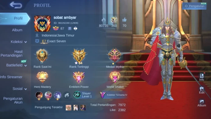 Hero 125|Skin 242|KOF Karina|CC Natalia|Lunar Sun|M4 Beatrix|Blazing Claude|Dtamer Ling|Epic Leomord|Lightborn TigrealML182B