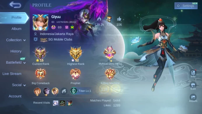 Hero 118|Skin 207|Luckybox Guin|Valentine Claude|Lightborn Tigreal|Venom Hanabi|Epic Harley Lancelot|MPL Kadita Wanwan ML191B