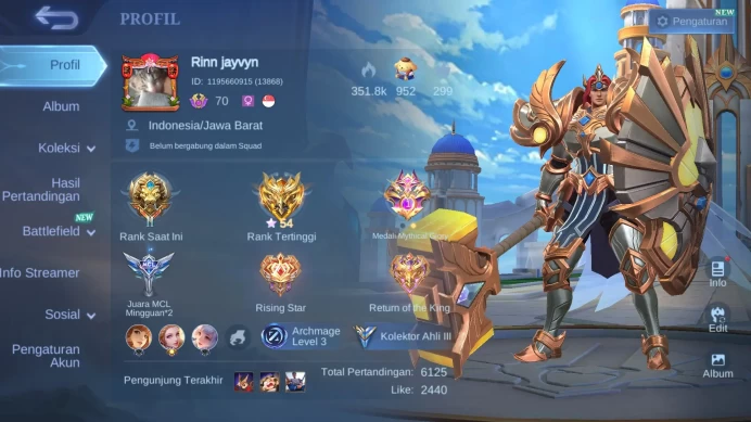 Hero 79|Skin 150|CC Natalia|Lightborn Tigreal|Create Odette|Epic Zilong YSS|Blazing Esme|Venom GS Angela|Dtamer Valir ML228B