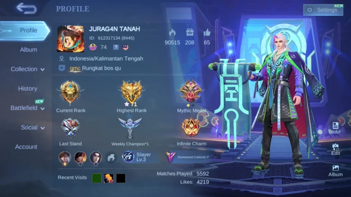 Hero 125|Skin 235|Covenant Lesley|Sparkle Estes|Annual Lesley|Dtamer Kimmy Valir Masha Estes|Epic Pharsa Vale Freya Roger ML253B