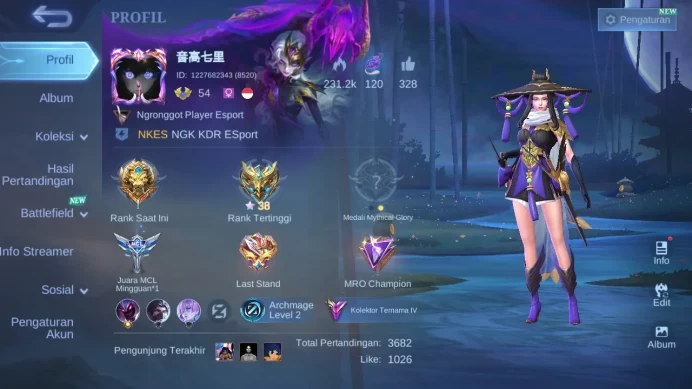 Hero 98|Skin 208|Transformers Roger|Sanrio Floryn|Luckybox Karina Fanny|CC Natalia|Zodiac Helcurt ML274B
