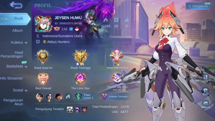 Hero 131|Skin 300|Recal TLPH|Aspirants Fanny|KOF Masha|Luckybox Alpha Roger Lesley Estes|Annual Karrie|FMVP Paquito ML298B