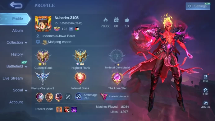 Hero 130|Skin 397|Recall Epic|Legend Valir|CC Benedetta|Transform Granger|KOF Guin|Aspirants Ruby|Lucky Roger Lancelot |ML306B