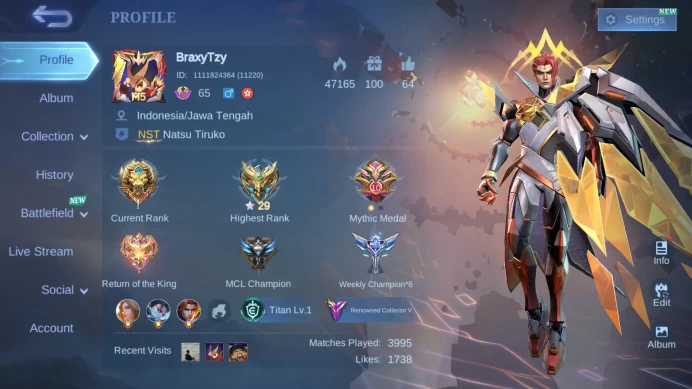 Hero 105 | Skin 182| Prime Yuzhong | LuckyBox Granger | Lunar Fest Sun | Transformers Roger | Lightborn Granger |ML406B