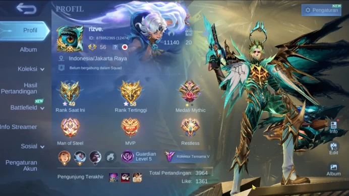 Hero 100, Skin 195 | WDP ON Until 25 Feb | Prime Granger, CC Badang,Natalia, KOF Karina,ML413B