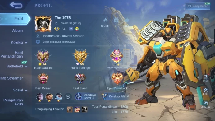 Hero 101 | Skin 130 | Luckybox Johnson+Karina | Saber Saber | Myhtic Clint | Christmas Claude+Karina | Create Granger |ML418B