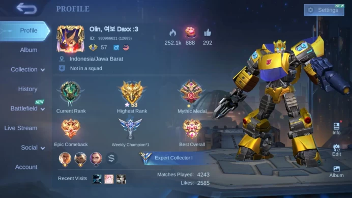Hero 99 | Skin 171 | Tranformers Xborg +Roger| Sparkle Fredrinn|Sanrio Floryn | LuckyBox Zhask |Valentine Fanny | ML441B