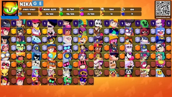 37K Trophies LVL102 | 83/101 Brawlers | 23 Max Brawlers - 18 Hypercharges | 177 Skins | 468 Pins | 294 Icons | Legendary, Max Power, Rank 35