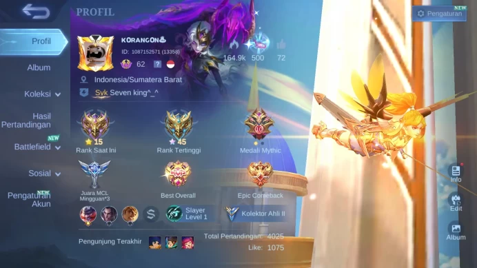 Hero 112 | Skin 171 |CC Natalia|P.ACE Fanny|Spongebob Cyclops|Lightborn Fanny|Lightborn Granger|Valentine Cluade |ML517B