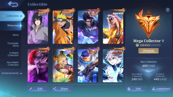 Skin 485|Legend Alu|Naruto Lukas+Suyou|Ducati Leo|KOF Chou+Dyrr|11.11 Wanwan|HXH Harith|Cc Granger|Prime YZ| ML533B