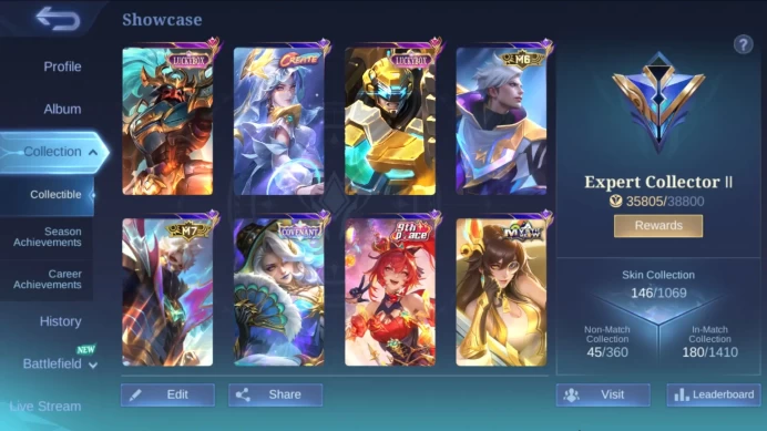 Hero 80, Skin 146, Ex Immo | Luckybox Alpha,Johnson, Create LuoYi, Covenant Lesley, M7 Grenger, P.ACE Fanny, ML546B