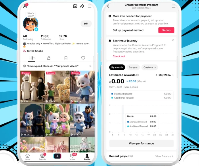 France Monetized Account Creator Rewards Program Active | 11k Real Followers 52k Likes | Real Screenshots + Full Access + Acc in Good Standing