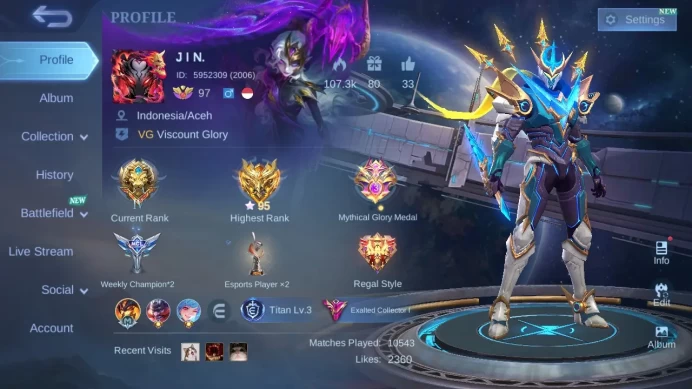 Hero 131|Skin 472|Legend GS Lunox|11.11 Thamuz|Aspirants Guin|Prime Yu Zhong|Luckybox Saber Alice Akai Hayabusa Selena ML595B