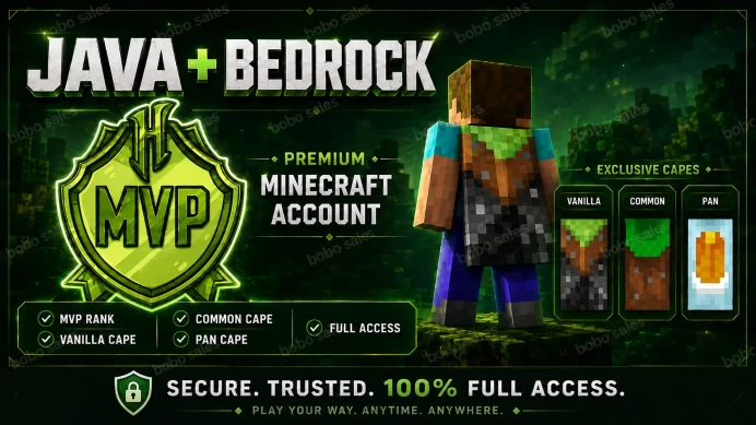 (Vanilla + Common + Pan Cape. Hypixel MVP) Account from 07-Nov-2021. Microsoft account with mail.