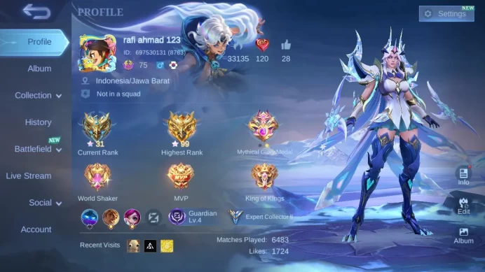 Hero 120|Skin 171|CC Natalia|Peace Fanny|Spongebob Cyclops|Meow Lesley Silvanna|Lunarfest Change|Dtamer Kimmy|EpicKarrie ML631B
