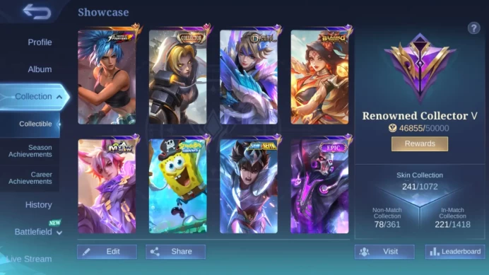 Hero 131|Skin 241|KOF Karina|CC Natalia|Naruto Vale|Spongebob Cyclops|Meow Julian|Saint Seiya Badang|Dtamer Kimmy ML636B