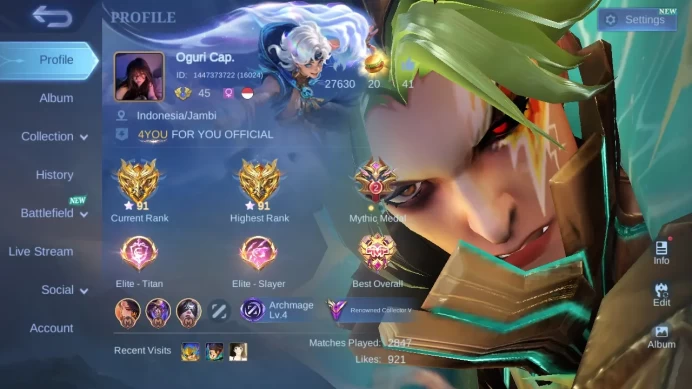 Hero 96|Skin 155|Prime Granger|Sanrio Floryn|CC Lesley Benedetta|Luckybox Uranus Kimmy|Champion Joy|Lightborn Granger ML659B