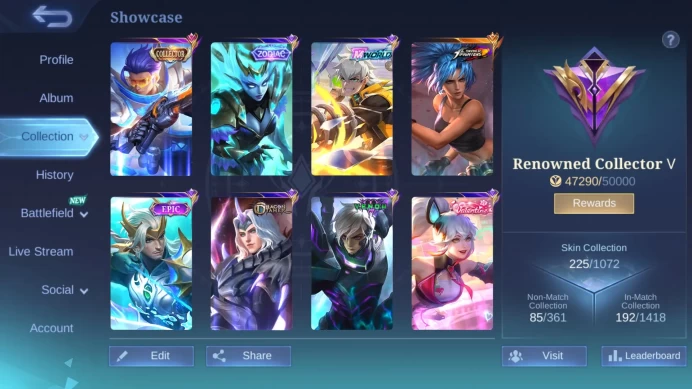 Hero 131|Skin 225|CC Granger|KOF Karina|World Yin|Zodiac Selena|Dtamer Lancelot Estes|Valentine Fanny|Blazing Esmeralda ML666B