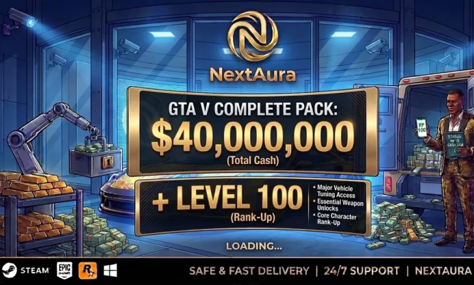 40M Pure Cash + 100 RP Level | GTA Online | Enhanced/Legacy | Cash and RP Level Boost | Steam, Epic, Rockstar