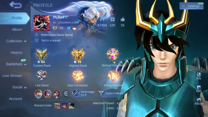 Hero 101|Skin 181|Sanrio Floryn|Saint Seiya Chou|Dtamer Ling|Lightborn Harith Granger|Blazing Claude ML717B